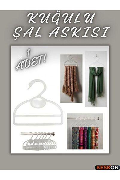 Keskon Şal ve Eşarp Askısı (1 Adet) – Dolap İçi Pratik Düzenleyici, Çok Bölme...