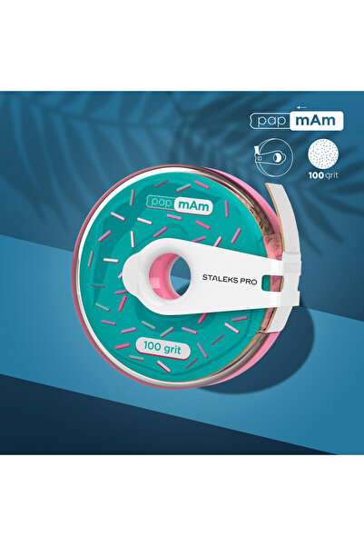 STALEKS 700cm λίμα νυχιών ζέβρα Ταινία papmAm Expert 100 grit in a plastic case