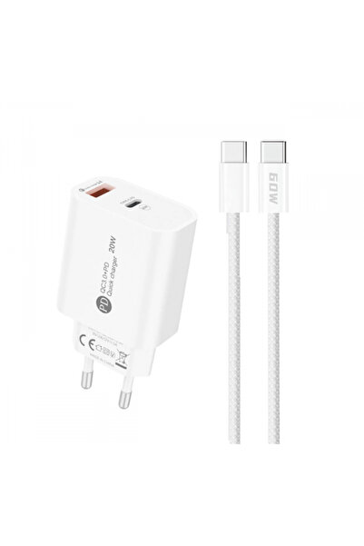 OEM A6maxl usb-c wired charger, 20w, 3a, 1 x usb-a - 1 x usb-c, white