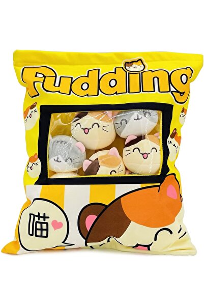 JZS Removable Animal Pillow, Cute Plush Toy Bag for Kittens Kawaii