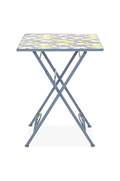 Maison Mex Folding garden/terrace table LIMONE L.58 l.58 H.76 blue/yellow