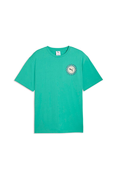 Puma Sunset Drive Relaxed Tee Men's Casual T-Shirt 63439540 Green