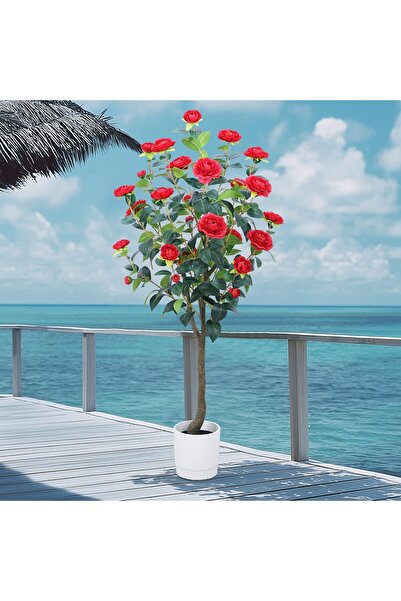 Sumkyle Artificial Camellia Tree 150cm - Nearly Natural Faux Plants Indoor, w...