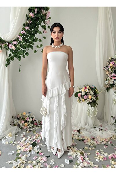 conconmoda Madel Straplez Elbise