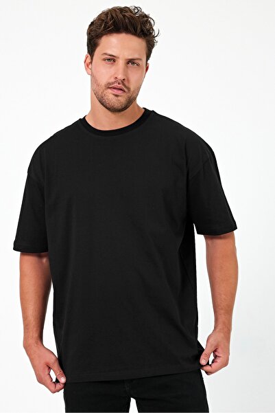 SEDİRLİ Unisex Unprinted Oversized Large T-Shirt Cotton Pieces Combed Cotton ...