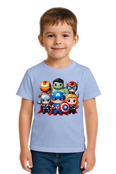 SEDİRLİ Tricou unisex Hulk Captain America Iron Man cu imprimeu pentru copii ...