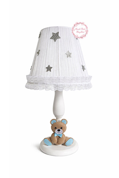 Keçeli parti hayalleri Baby Children's Room New Teddy Bear Lampshade Blue Coffee