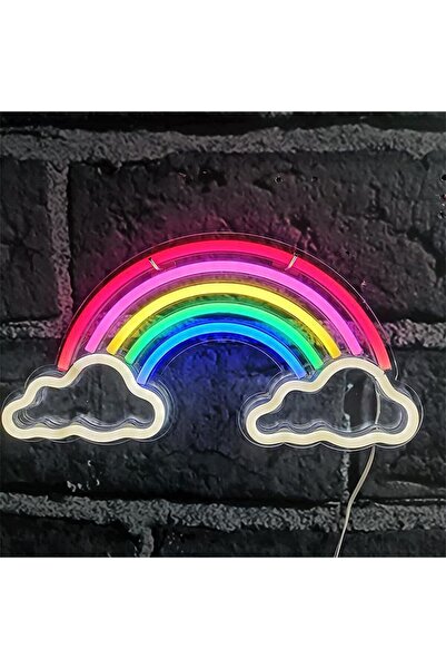 Slasa Rainbow LED Neon Sign with 6 mm Acrylic Base Hanging Wall Decor