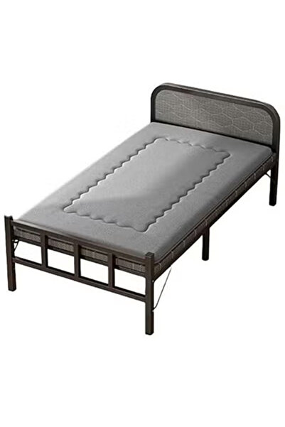 KEKE Portable Foldaway household Simple Bed companion with Ice Silk Matress