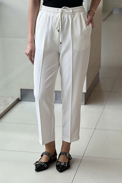 Sentez بنطلون نسائي بـ بجيوب أربطة جانبية - إكرو