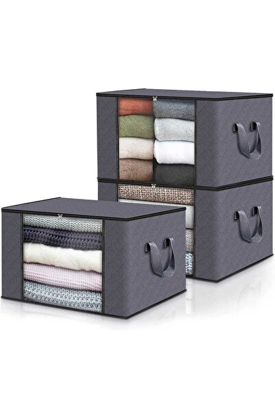 Grandia Foldable Textile Storage Box, Large Capacity, for Clothes and Bedding...
