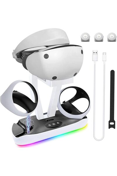 Arabest Gaming Controller Charging Station with RGB Lighting, Magnetic Fast C...