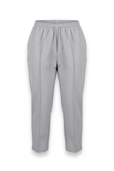 Sentez Γυναικείο παντελόνι με Με τσέπες κορδόνια στο πλάι - Γκρι