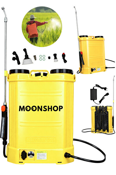 MOONSHOP Pro Japan Turbo 16 Lt Şarjlı Sırt Tipi İlaç Pompası Akülü Şarjlı İla...