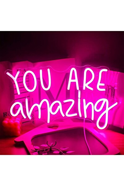 Slasa You Are Amazing Neon Sign LED Light with 6 mm Acrylic Base Wall Decor 4...