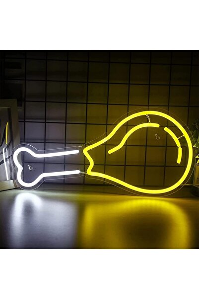 Slasa Drumstick Neon Sign LED Light with 6 mm Acrylic Base Cafe Decor 40x29 cm