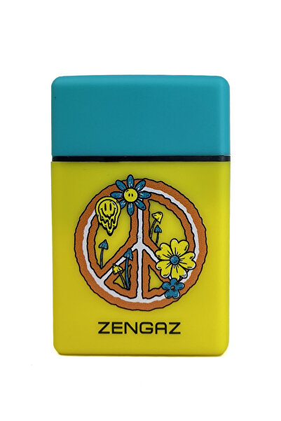 Zengaz Cool Tasarım Jet Alev Çakmak - Peace & Love