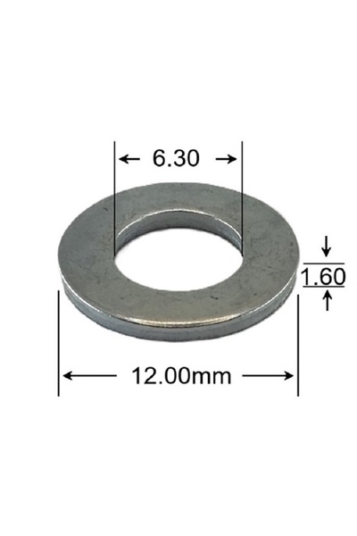 seda Plate washer M6x12x1.6 DIN125 - 1000pcs/box