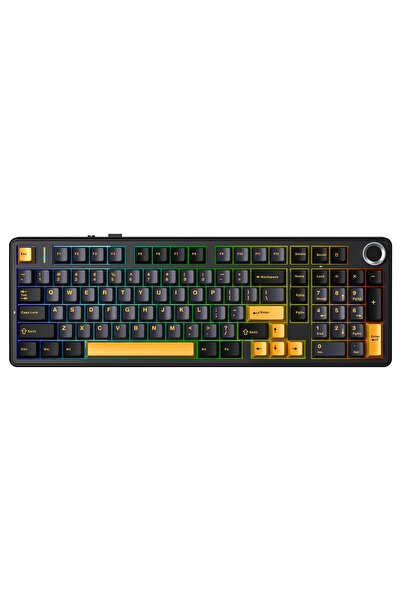 Aula F99 Pro 3 Modlu RGB Hot Swap Mekanik Star Vector Switch Kablosuz Makrolu...