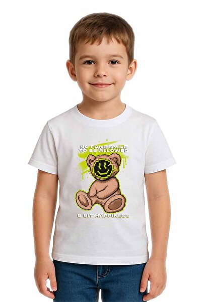 SEDİRLİ Unisex Teddy Bear Printed Kids T-Shirt Cotton Count Combed Cotton Fabric