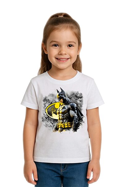 SEDİRLİ Tricou unisex pentru copii Batman cu imprimeu bumbac bucăți din bumba...