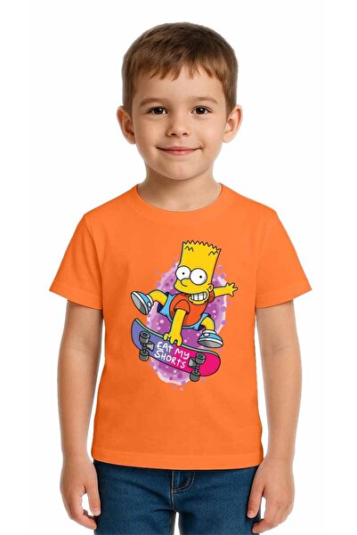 SEDİRLİ Unisex Simpson με τύπωμα Παιδικό μπλουζάκι από χτενισμένο βαμβακερό ύ...