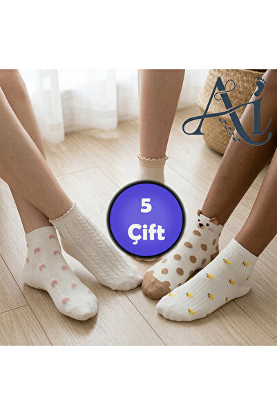 ayakizi socks 5-Pack of Cotton Women's Socks, Washable