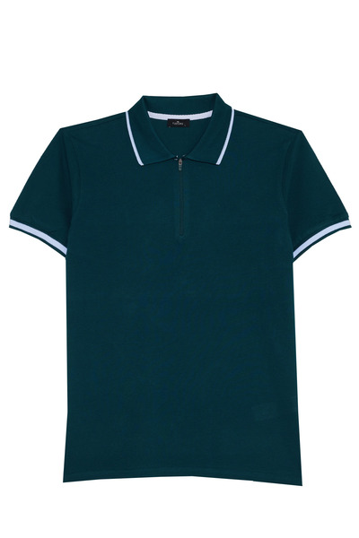 Tudors Men's Slim Fit Slim Fit 100% Cotton Jacquard Plain Collar and Sleeve D...