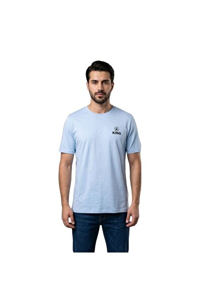 trender 26Y595000003 Мъжка тениска в светлосиньо с „King O“ яка