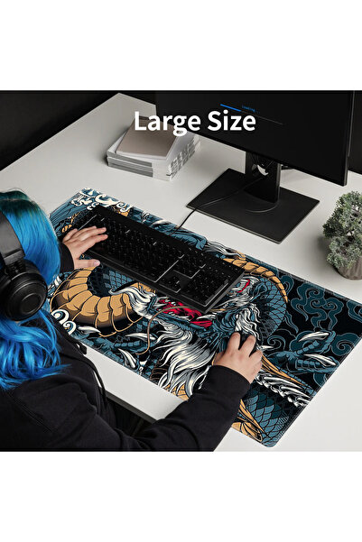 Sumkyle Large Gaming Mouse Pad, Extended Desk Mousepad with Stitched Edges, N...
