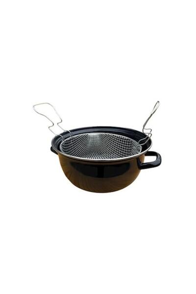 Emailul Medias Enamel Pot with Stainless Steel Border and Frying Basket, 24 cm
