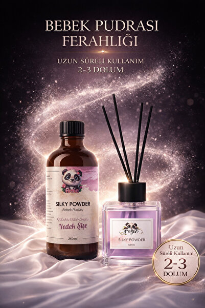 Rosie Bebek Pudrası Çubuklu Oda Kokusu 250 ml Refil ve 100 ml Difüzör Şişe