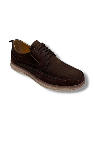 BİRKAN 2037-26 Genuine Nubuck Leather Anatomical Lace-Up Men's Shoes