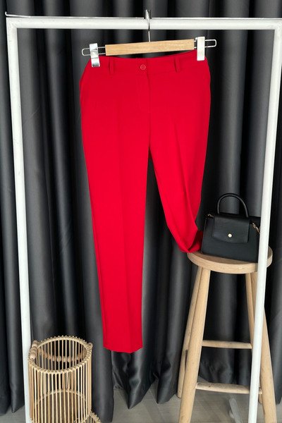 shrup Belt Pieces of Ankle-Length Pants - Red Red