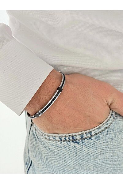 FERRO Silver Steel Men's Bracelet Frj10187A-A 2 Year Warranty Gift Boxed