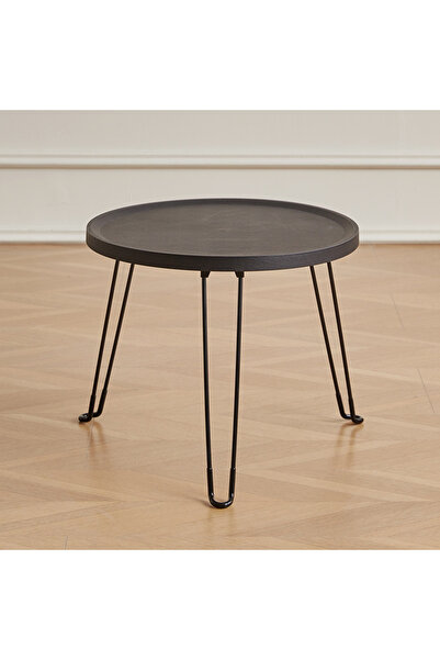 Arabest طاولة مستديرة قابلة للطي، سطحها مسطح بثلاثة أرجل، مناسبة للمساحات الص...