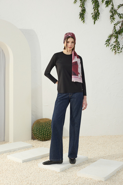 Aker Black Crew Neck Bodysuit