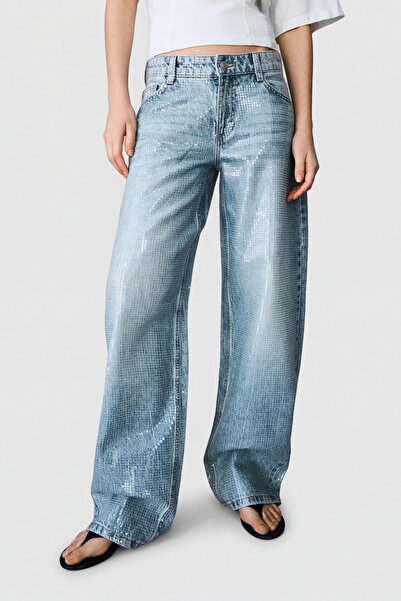 Bershka Pullu baggy barrel fit jean