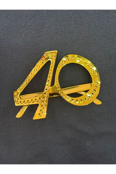parti sürprizi Gold Color 40Th Birthday Party Glasses 1 Piece