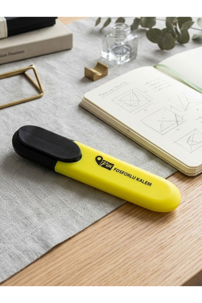 Pin Fosforlu Kalem Canlı Renk - Akmaz - Dağılmaz - Hızlı Kurur Keçeli Kalem