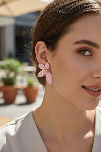 Aware Time Colorful Straw Flower Earrings