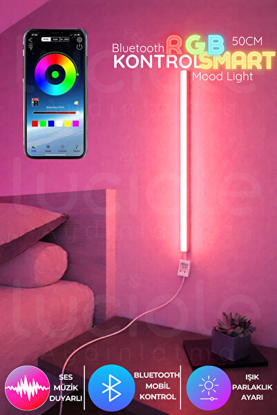 luciole 50 cm SMART BLUETOOTH Android-ios Telefon kontrol Led Abajur - Yatak ...