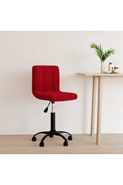 Concept Scaun de birou pivotant, roșu vin, catifea