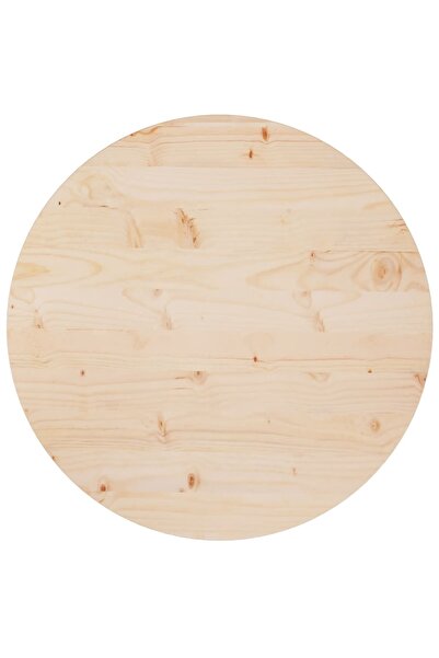 Concept Επιφάνεια τραπεζιού, Ø70x2,5 cm, μασίφ ξύλο πεύκου