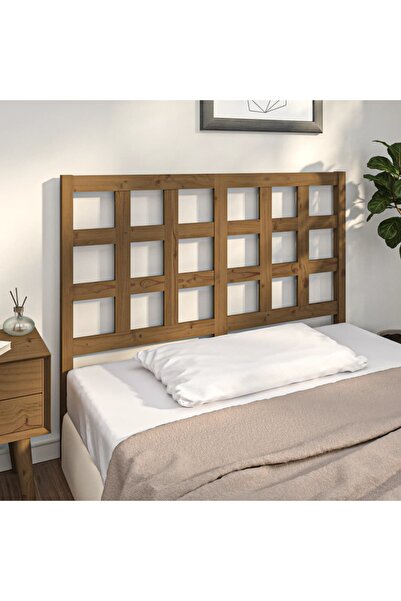 Concept Κομοδίνο, μελί καφέ, 125,5x4x100 εκ., μασίφ ξύλο πεύκου