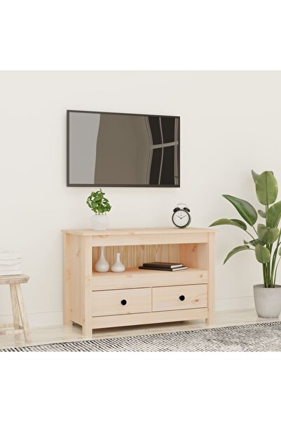 Concept Έπιπλο τηλεόρασης, 79x35x52 cm, μασίφ ξύλο πεύκου