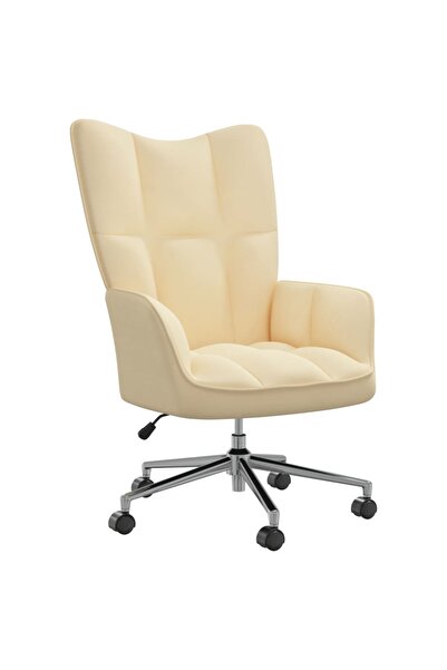 Concept Πολυθρόνα, κρεμ λευκό, Βελούδο