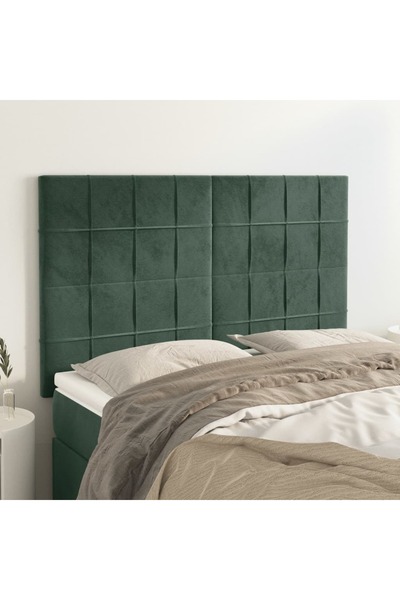 Concept Κομοδίνα, 4 τεμάχια, σκούρο πράσινο, 72x5x78/88 cm, Βελούδο