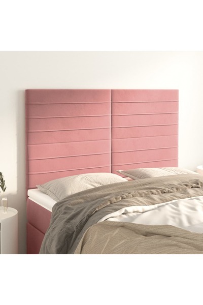 Concept Tăblii de pat, 4 buc, roz, 72x5x78/88 cm, catifea