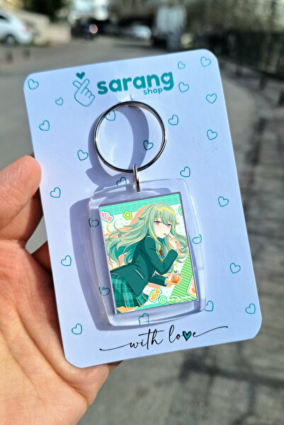 SARANG إطار شفاف سلسلة مفاتيح - شخصية كيوت نيني كوساناجي PSJK من الأنمي